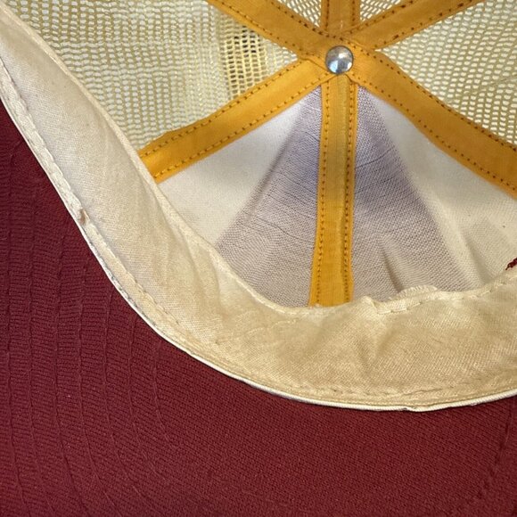 Vintage 80s Washington Redskins NFL Trucker Hat Adult Made In USA Lucky Stripe - Picture 13 of 16